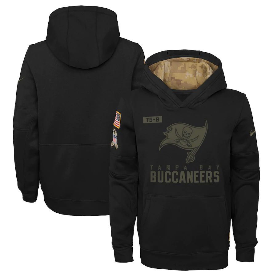 Youth Tampa Bay Buccaneers Black Salute To Service Hoodie Nike NFL Jerseys